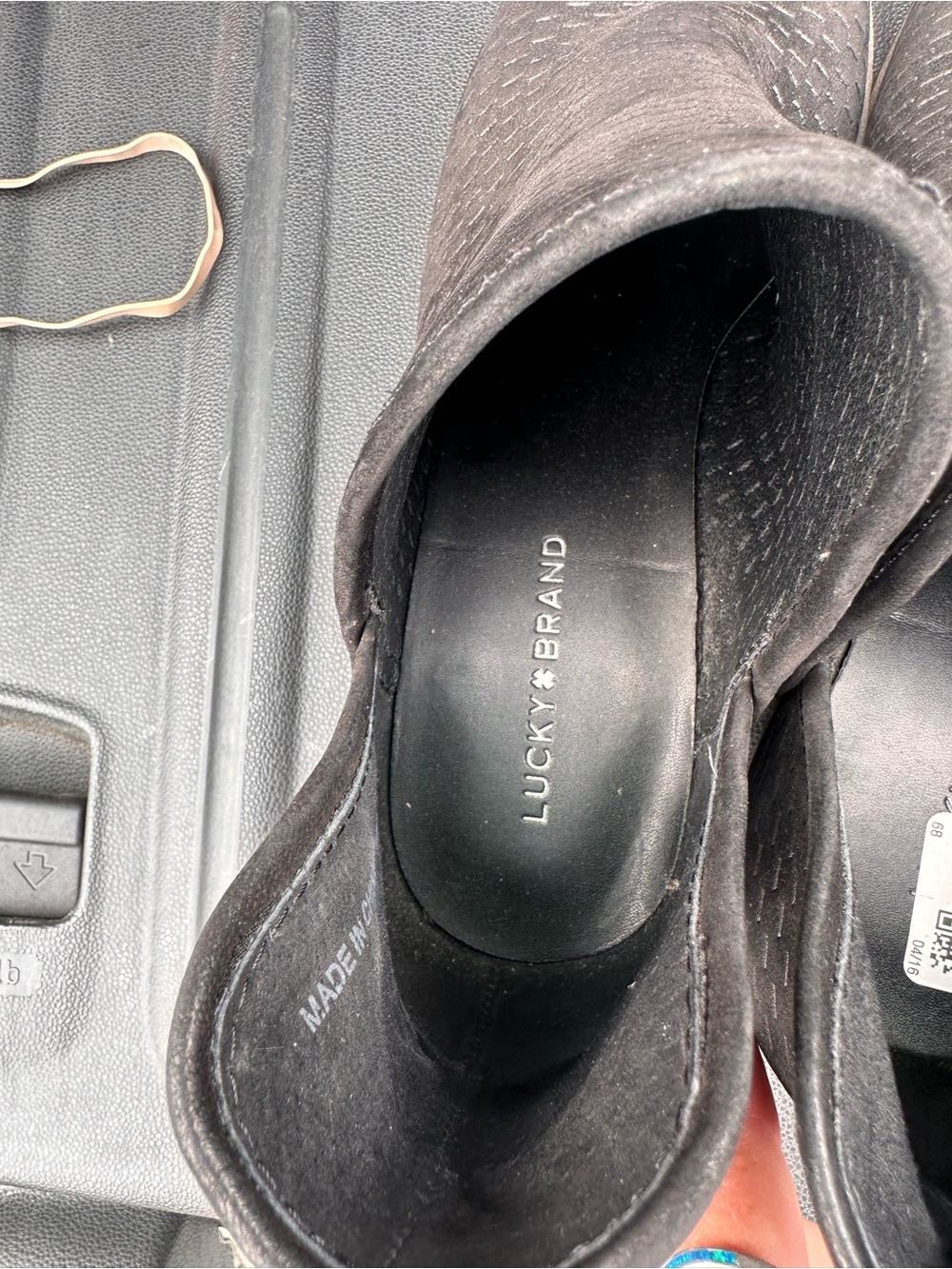Lucky Brand womens Black Slip-On Loafers